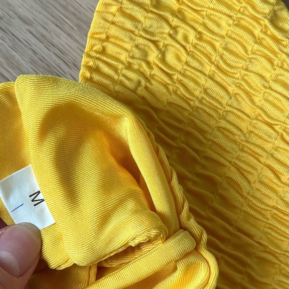 Yellow Textured Bikini Set - Picture 3 of 5